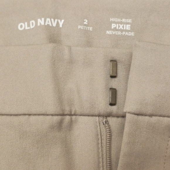 Old Navy 2 Pair of High Rise Pixie Flare Khaki Uniform Pants - Picture 5 of 7